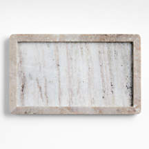 Tuscan Kitchen Marble Rectangular Tray 8.5" x 14" + Reviews | Crate & Barrel