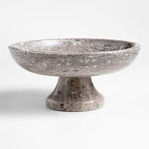 Tuscan Kitchen Marble Footed Bowl + Reviews | Crate & Barrel