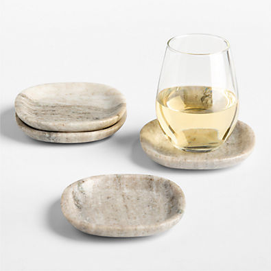 View Tuscan Kitchen Marble Coasters, Set of 4 details