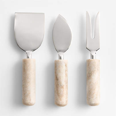 Tuscan Kitchen Marble Cheese Knives, Set of 3