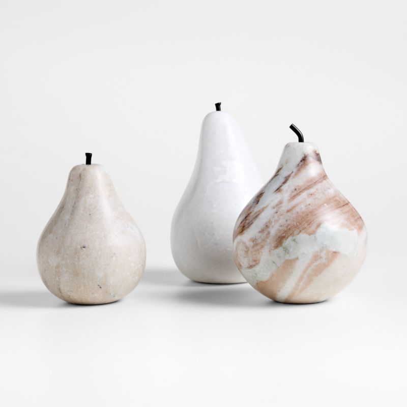 Tuscan Beige Marble Decorative Pear