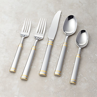 View Tuscany Gold Band 20-Piece Flatware Place Setting details