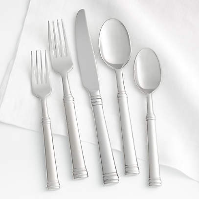 Crate and Barrel Tuscany cheapest Flatware Cambridge 24 piece Fork Spoon Steak Knife