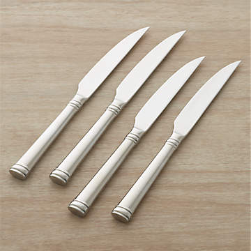 Rockport Steak Knife Set  Set of 4 Stainless Steel Rosewood Handle Knife  Set