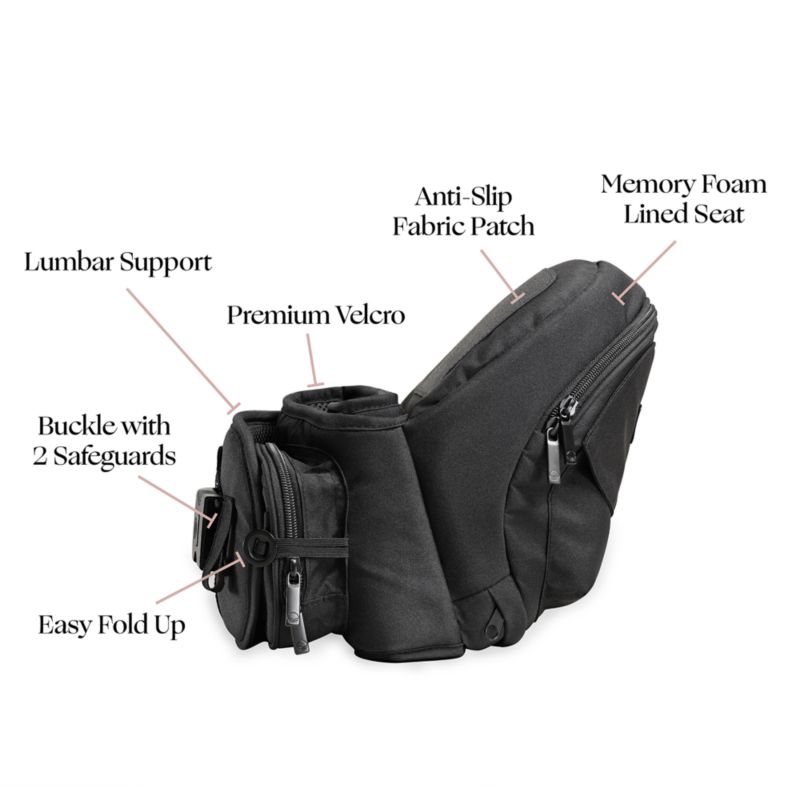 Tushbaby Black Hip Seat Baby Carrier - image 4 of 6