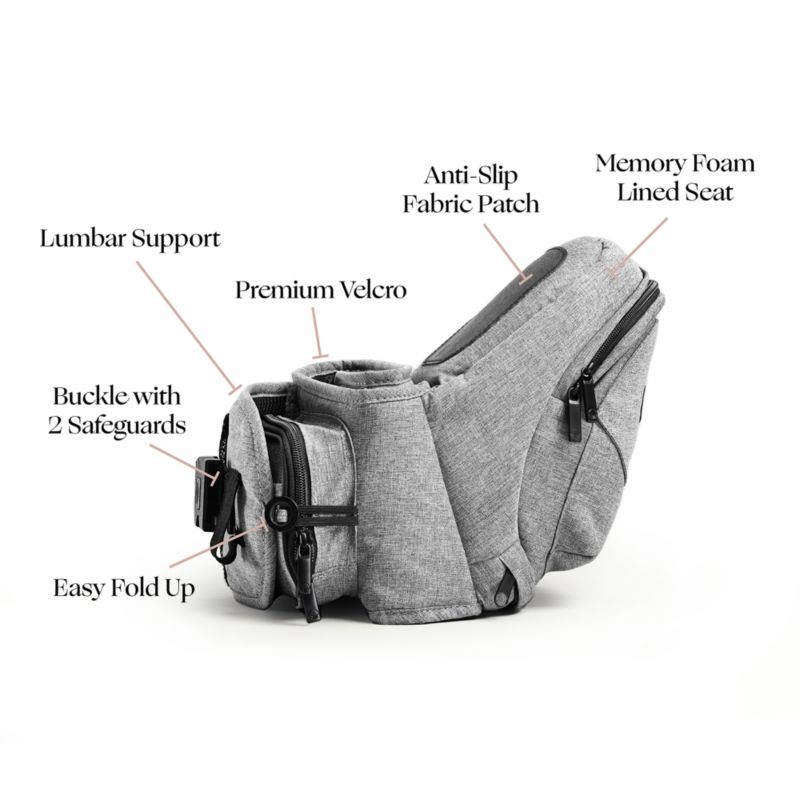 Tushbaby Grey Hip Seat Baby Carrier - image 4 of 6