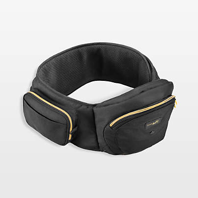 Tushbaby Black and Gold Hip Seat Baby Carrier