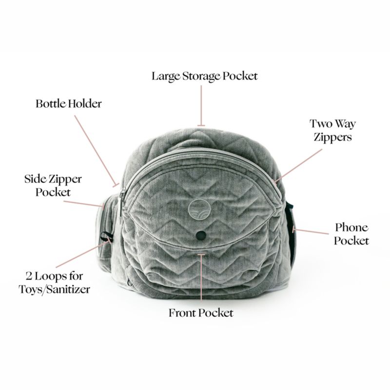 Tushbaby Silver Velvet Hip Seat Baby Carrier - image 5 of 6