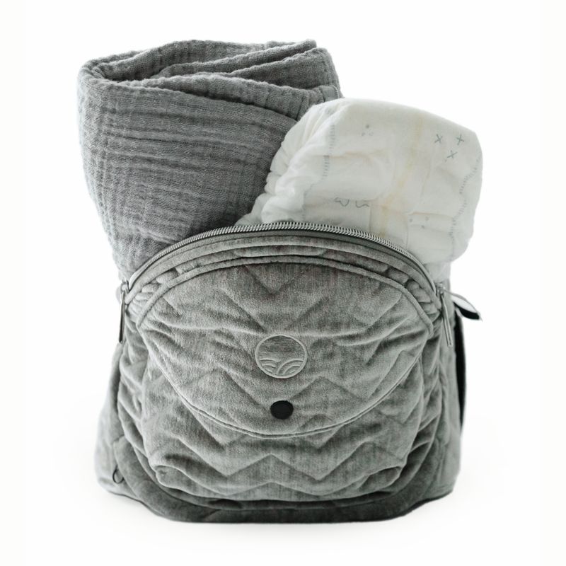 Tushbaby Silver Velvet Hip Seat Baby Carrier - image 2 of 6