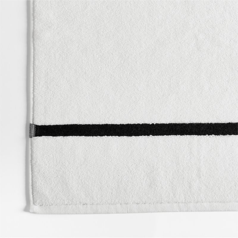 Tuxedo Stripe Organic Cotton Ink Black Bath Mat - image 3 of 4