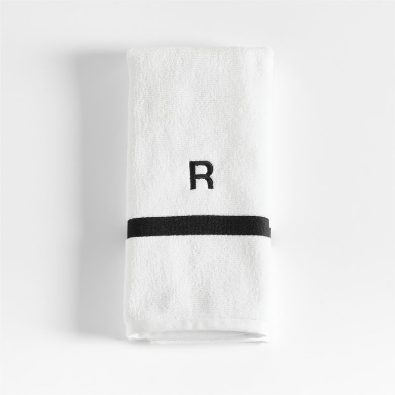 Tuxedo Stripe Organic Cotton Ink Black Hand Towel - image 3 of 6