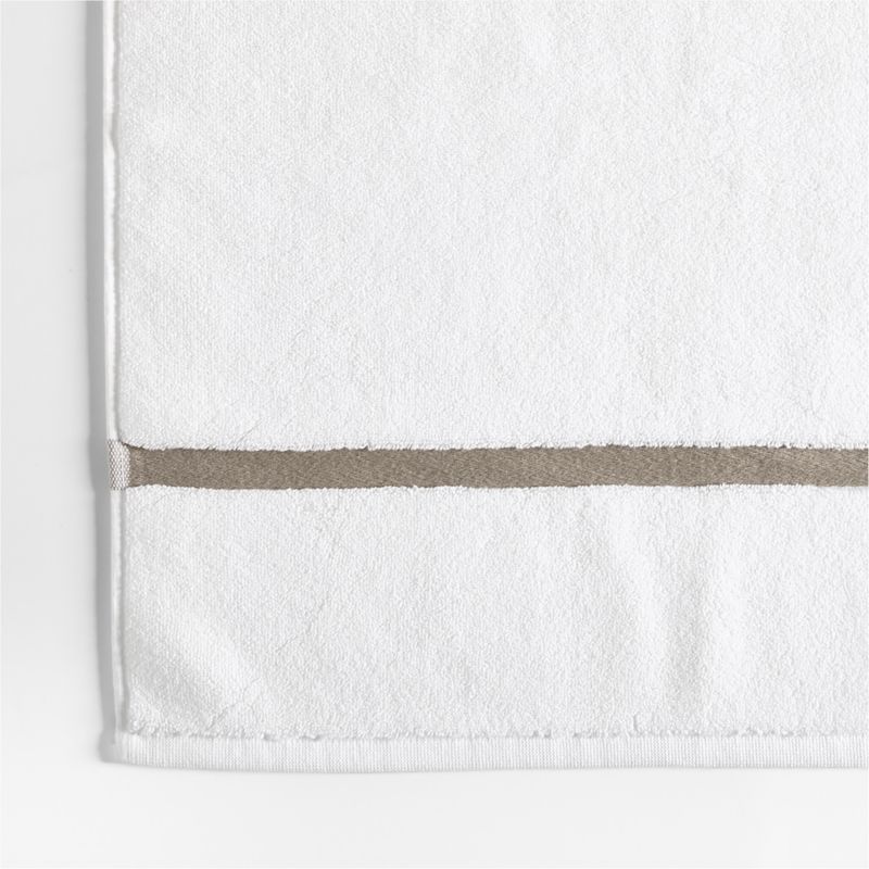 Tuxedo Stripe Organic Cotton Sand Beige Bath Mat - image 3 of 4