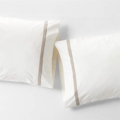 Bed Pillow Cases / Covers, Natural Cotton
