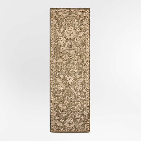Tavira Performance Traditional Handknotted Green Runner Rug 2'10"x9'