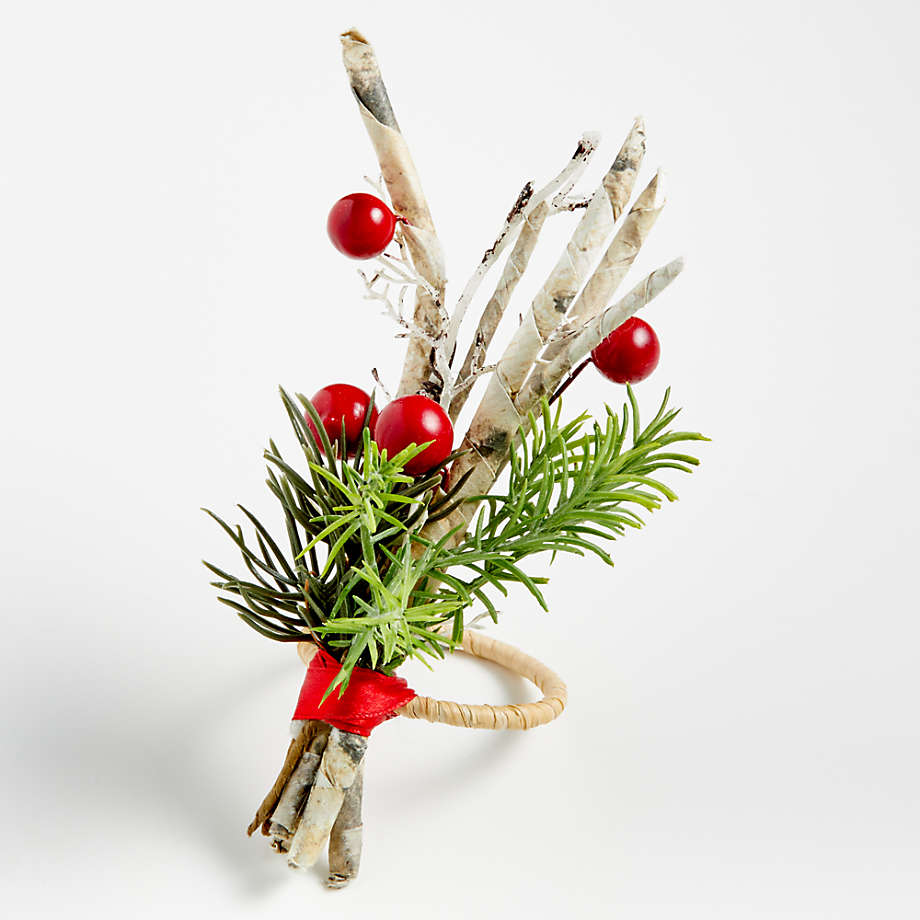 Holiday Twig Berry Napkin Ring + Reviews
