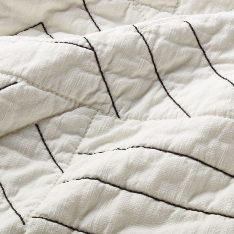 Twigg Cotton Black and White King Sham - image 5 of 7