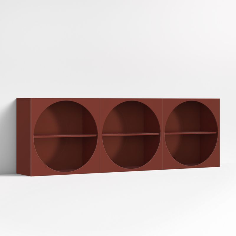 Twiggy Modular Glossy Deep Red Kids Open Bookcases, Set of 3 - image 2 of 6