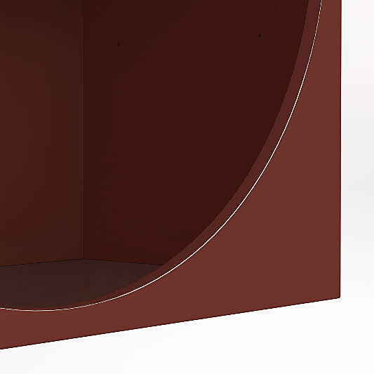 Twiggy 30" Modular Glossy Deep Red Kids Open Bookcases, Set of 2