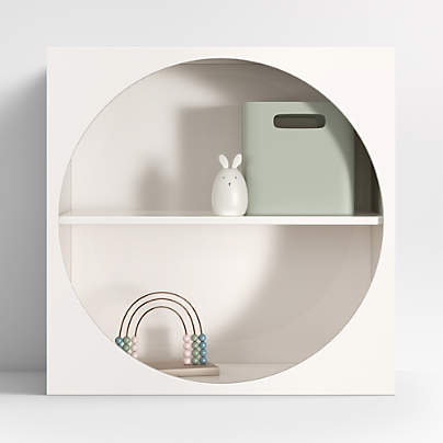 Twiggy 30" Modular Glossy Ivory Kids Bookcase