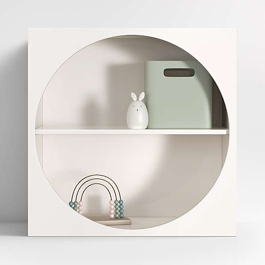 Twiggy 30" Modular Glossy Ivory Kids Bookcase