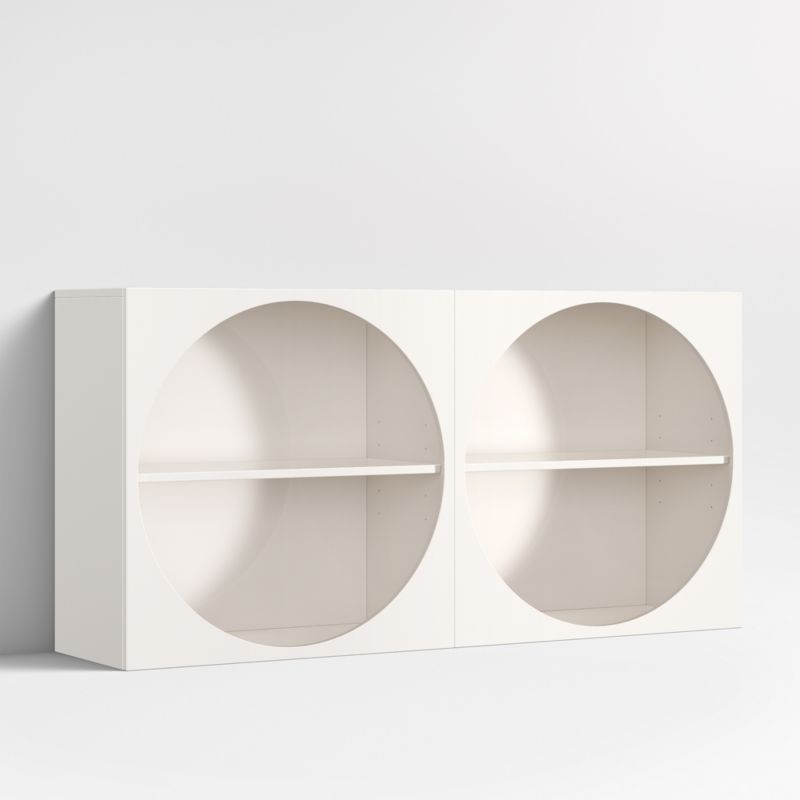 Twiggy Modular Glossy Ivory Kids Open Bookcases, Set of 2 - image 6 of 9