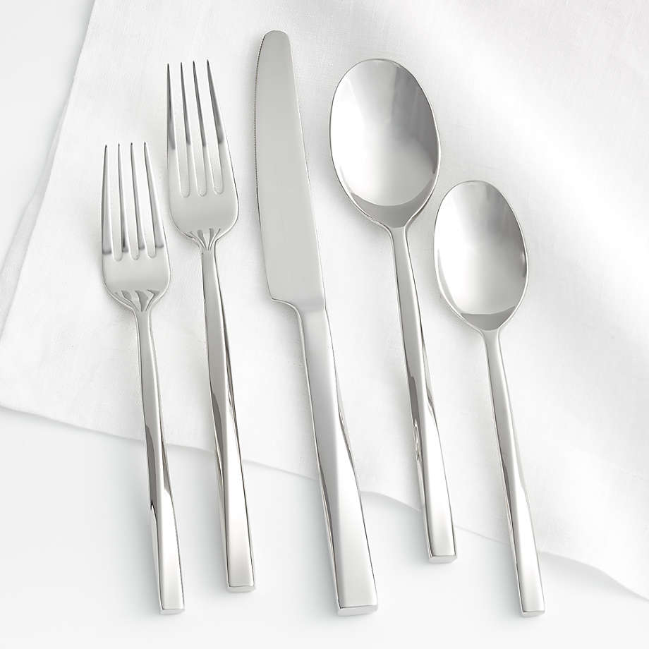 Twist 20-Piece Flatware Set + Reviews | Crate & Barrel