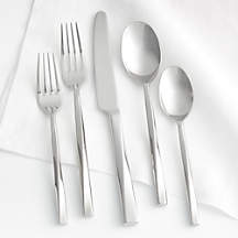Twist Mirror 20-Piece Flatware Set + Reviews | Crate & Barrel