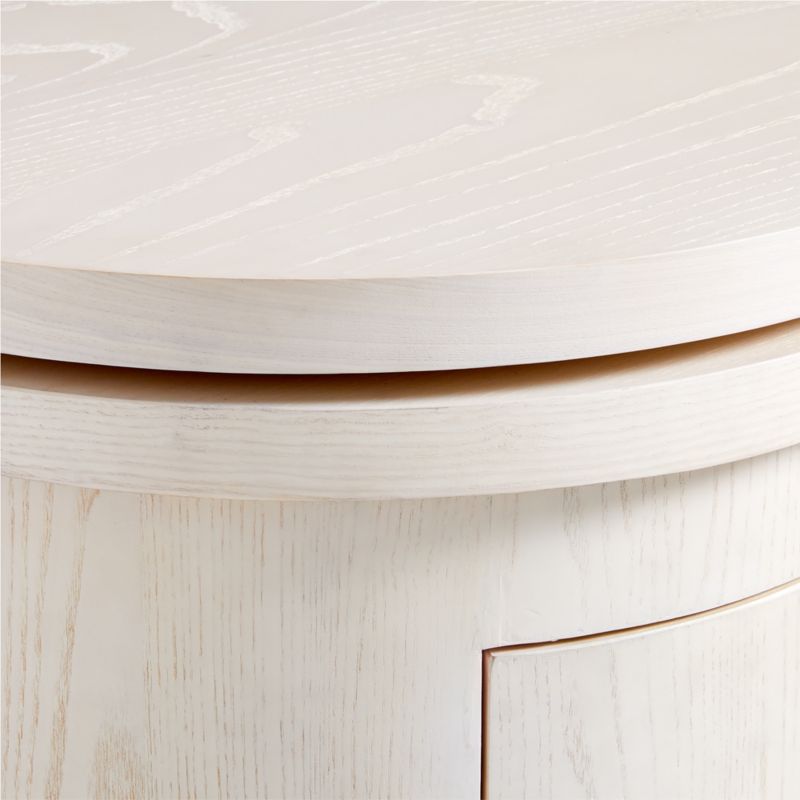 Twist Whitewashed Ash Rotating Large Desk with Storage - image 10 of 15