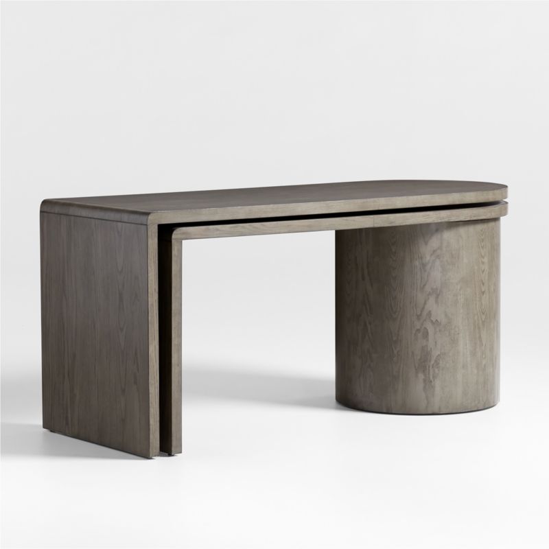 Twist Grey Ash Rotating Desk