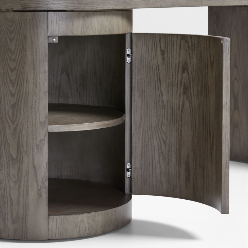 Twist Grey Ash Rotating Desk