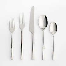 Twist Mirror 5-Piece Flatware Place Setting + Reviews | Crate & Barrel