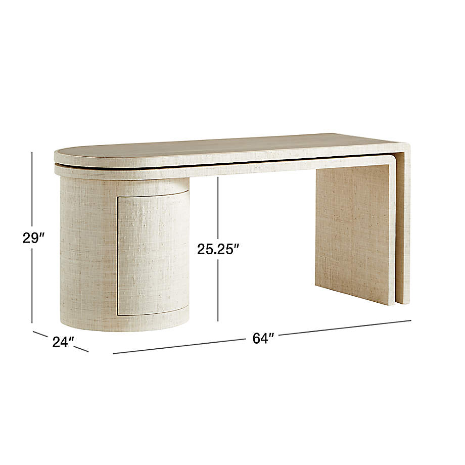 crate and barrel twist rotating desk