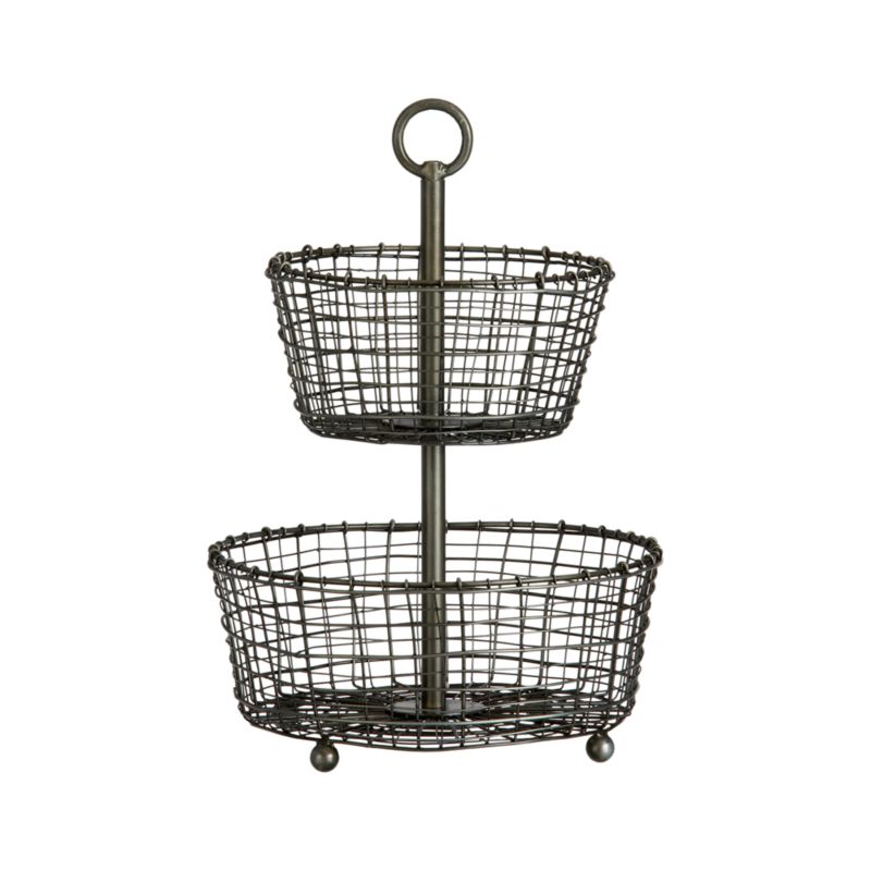 Bendt 2-Tier Iron Fruit Basket - image 10 of 14