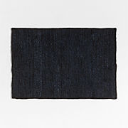 Textural Woven Performance Black Indoor/Outdoor Doormat 24"x36"