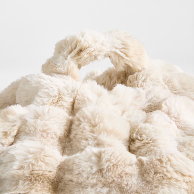 Arctic Ivory Textured Faux Fur 30" Bean Bag Chair Cover - image 2 of 3