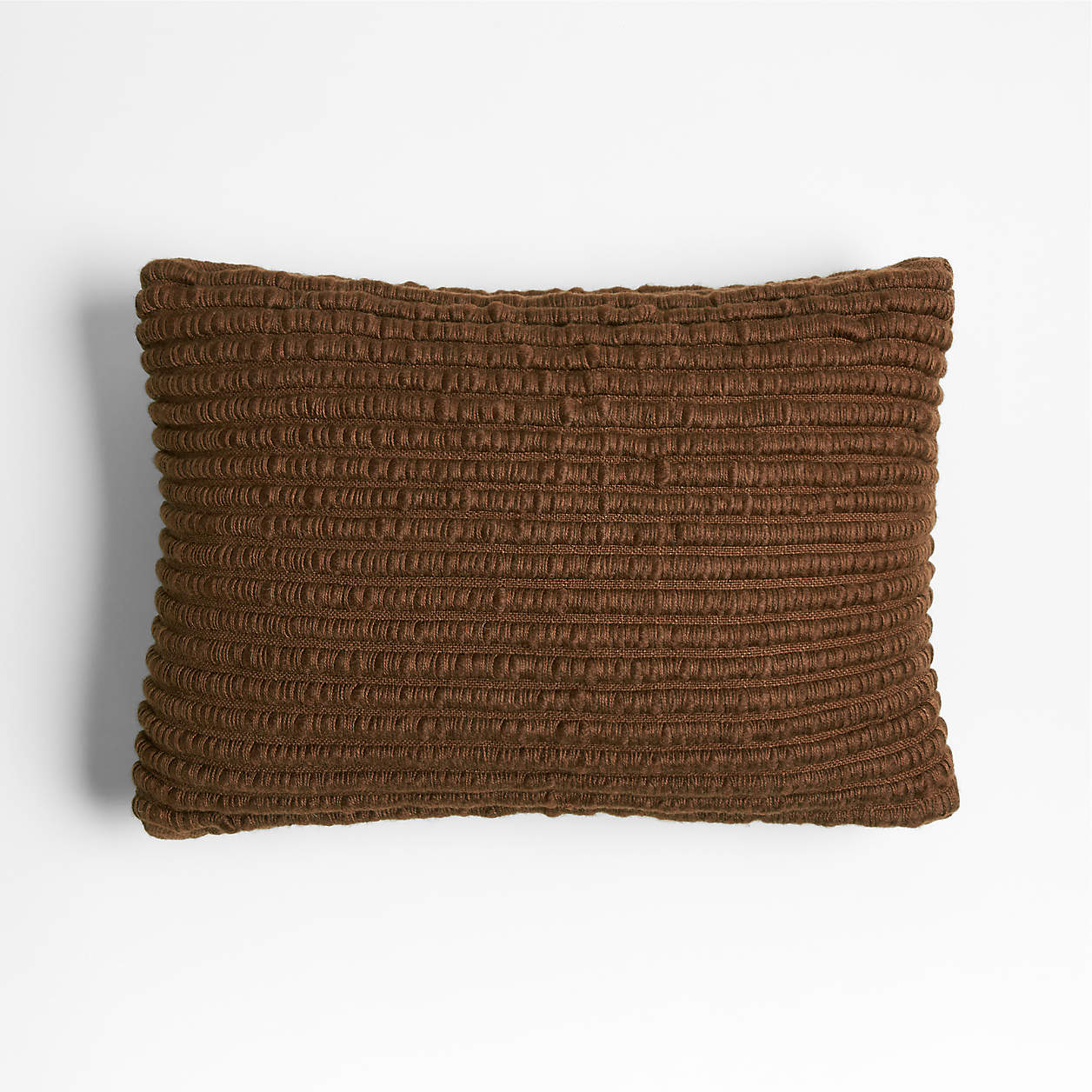 Textured 20"x13" Chocolate Brown Outdoor Lumbar Throw Pillow + Reviews