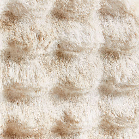 Large Arctic Ivory Plush Textured Faux Fur Kids Lounge Nod Chair