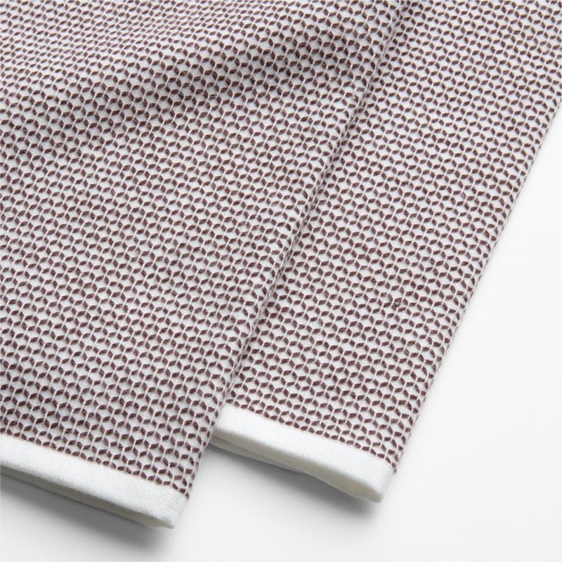 Textured Terry Bittersweet Chocolate Organic Cotton Dish Towel, Set of 2 - image 3 of 4