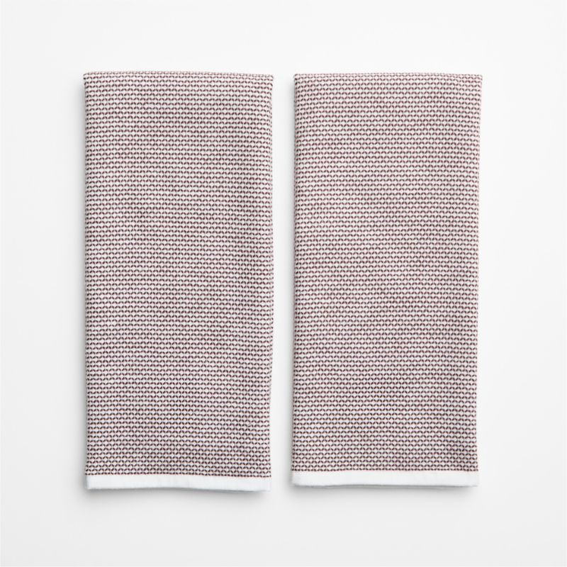 Textured Terry Bittersweet Chocolate Organic Cotton Dish Towel, Set of 2 - image 2 of 4