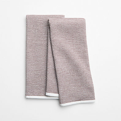 View Textured Terry Bittersweet Chocolate Organic Cotton Dish Towel, Set of 2 details