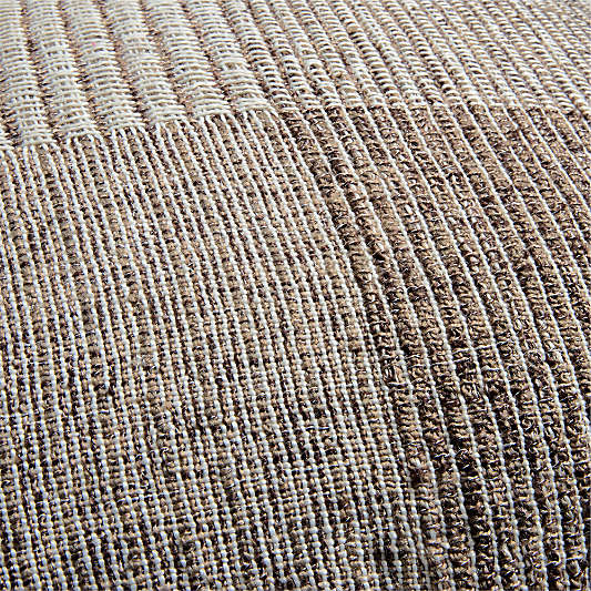 Textured Woven Stripes 20"x20" Deep Brown Indoor/Outdoor Throw Pillow