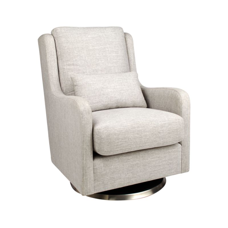 Milo Grey Nursery Swivel Glider Chair with Silver Base - image 14 of 18