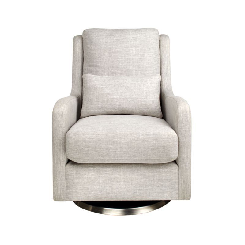 Milo Grey Nursery Swivel Glider Chair with Silver Base - image 13 of 18