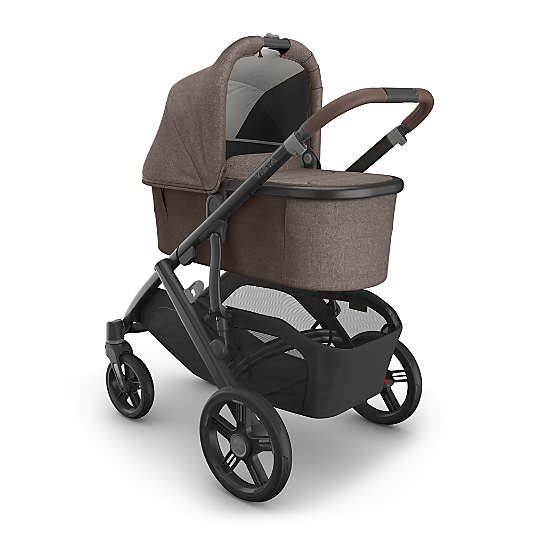 UPPAbaby V3 Owen Mocha Brown Melange Baby Bassinet with Carbon Frame