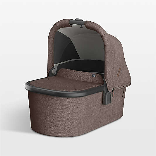 UPPAbaby V3 Owen Mocha Brown Melange Baby Bassinet with Carbon Frame