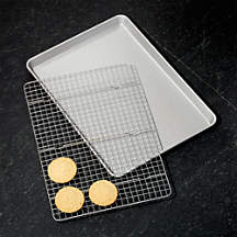 USA Half Cookie Sheet with Cooling Rack + Reviews | Crate & Barrel