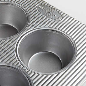 Crate & Barrel Slate Blue 24-Cup Mini Muffin Pan + Reviews