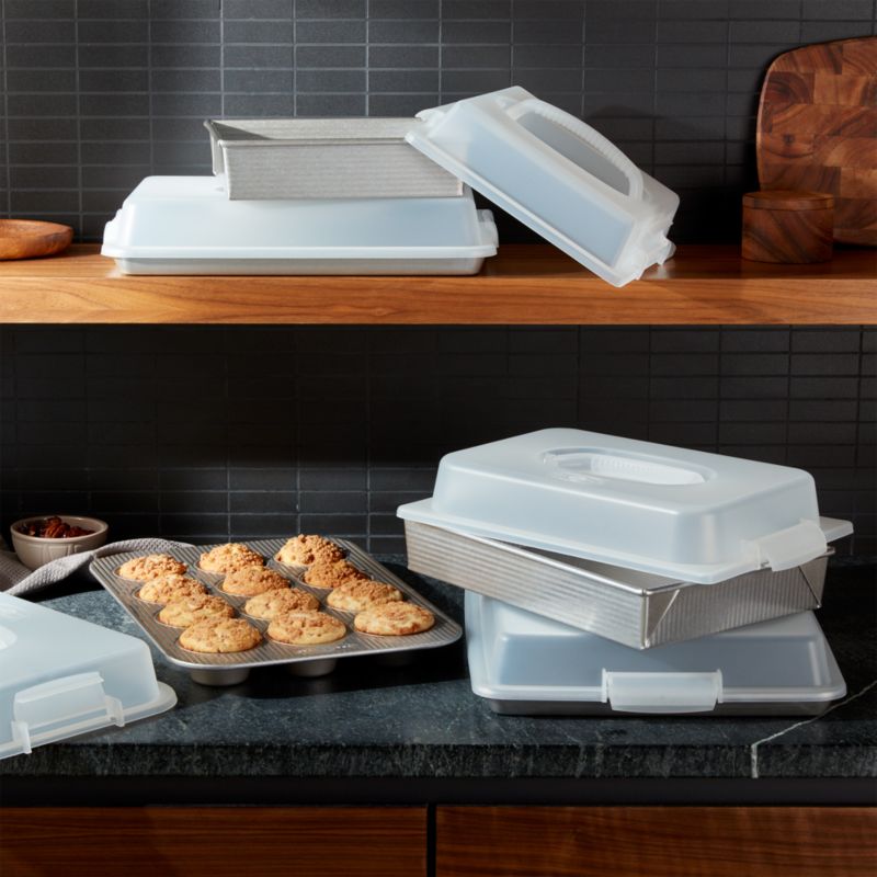 USA Pan 10-Piece Bakeware Set with Lids