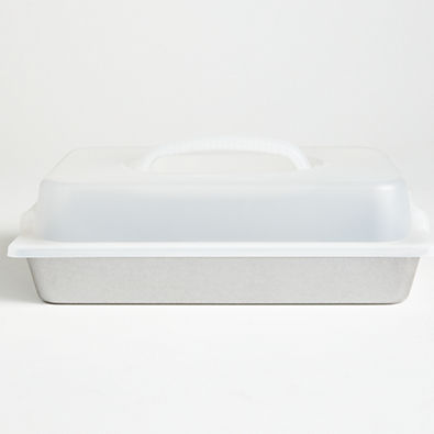 View USA Pan Pro Line Non-Stick Rectangular Cake Pan with Lid details