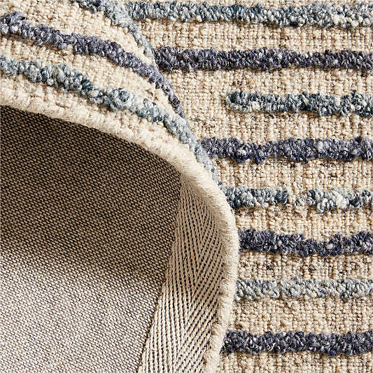 Udaipur Textured Wool Handwoven Grey Area Rug 10'x14'